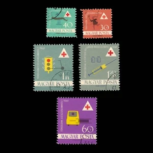 Hungary, Scott 1366-1370, Red Cross, 1961, used, 108963 - Picture 1 of 2