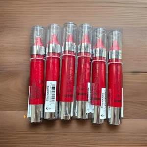 Victoria's Secret Glossy Tint Lip Sheen Knockout Red chubby stick Lot Of 6 New - Picture 1 of 4