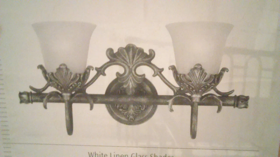 World Imports Two Light Bath Bar Pewter Finish - Image 1 of 2