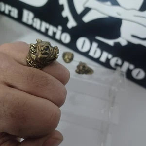 anillo cabeza de perro Pitbull - Imagen 1 de 9