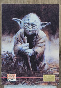 1995 Topps Star Wars Galaxy Series 3 1st Day Production Yoda #360 Excellent 