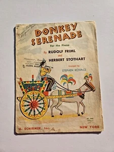 Donkey Serenade 1944 Vintage Noten Klavier Solo Friml Stothart Kovacs - Bild 1 von 8