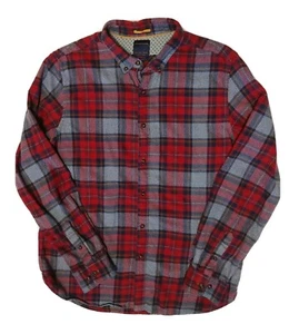 Denim & Flower Herren Flanell Hemd Button Down kariert Large Slim Fit rot blau grau - Bild 1 von 6