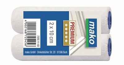 MAKO GMBH Lackwalzen Lackierwalze Lackroller PREMIUM Textilfaser mako-tex plus 10cm breit
