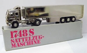 Mercedes 1748S Promo silver plated 1/43 NZG 313 West Germany MB - Picture 1 of 7