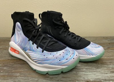 Under Armour GS Curry 4 Mid GS Basketball Shoe 1295995-008 Size 6.5Y / Wmn's 8 - Image 1 of 4