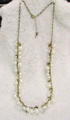 CHLOE ISABEL 34" IMITACIÓN PERLA CRISTAL ENCANTO PASARELA COLLAR JOYERÍA DE DISEÑADOR Foto 1 de 4