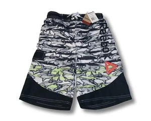 Reebok - Boys Shark Mania Board Swimwear Shorts Swim Trunk- NWT - Size: S(8) - Picture 1 of 5