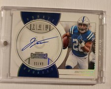 Jonathan Taylor Colts 2020 Contenders Rookie Roundup On-Card Auto 03/49 RC SSP 