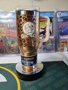 Yukon Outfitters Buc-ee’s Bucees Leopard Cheetah 40 oz Tumbler With Handle Forty - Picture 1 of 7