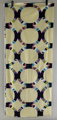 Robert Kaufman Cotton Fabric 12811 Kona Mod Quilt Rings Cynthia Frenette 2 FQs - Image 1 of 4