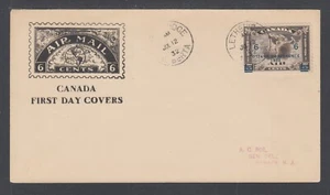 Canada Sc C4 FDC. 1932 6c Ottawa Conference on AC Roessler cover, black cachet - Picture 1 of 2