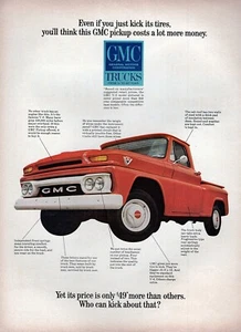 GMC 1000 1965 camioneta pickup media tonelada anuncio original impreso en color - Imagen 1 de 1