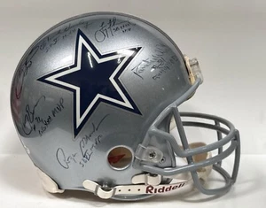 Roger Staubach, Aikman +4 Autos Signed FS Authentic Dallas Cowboys Helmet PSA - Picture 1 of 9