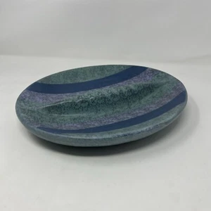 MID CENTURY MODERN 1960's LARGE BLUE ASHTRAY MADELINE ORIGINALS POTTERY - Picture 1 of 12