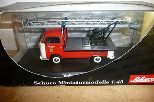 schuco volkswagen vw T2a feuerweher mit drehleiter 1/43 - Picture 1 of 3