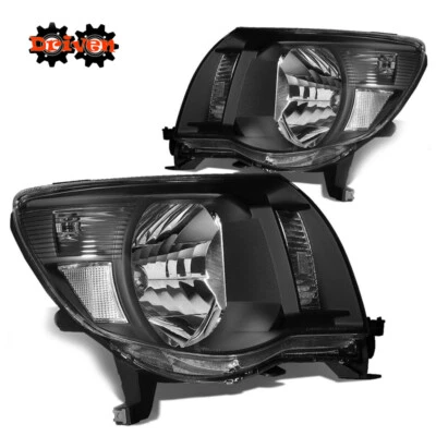 Faros Tacoma 05-11 negros con reflectores transparentes estilo OE cabina cuádruple única TRD Foto 1 de 2