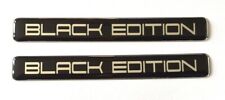 2 x BLACK EDITION Stickers/Decals - HIGH GLOSS DOMED GEL FINISH