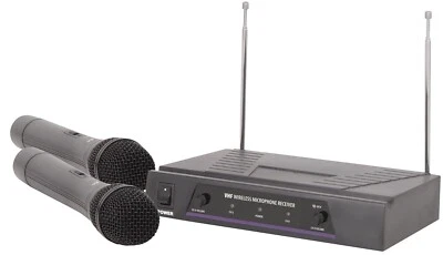 Qtx 171.817UK VH2 Dual Handheld Microphone VHF Wireless System, 174.1 + 175.0MHz - Image 1 of 2