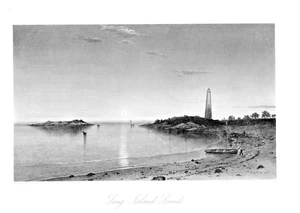 "Long Island Sound" by August Suydam 1894 Fine Art steel engraving - Picture 1 of 1
