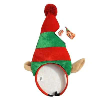 COMPAÑERO EQUIPO REAL MASCOTA NAVIDAD ELFO SOMBRERO DIADEMA ROJO Y VERDE NUEVO Foto 1 de 3