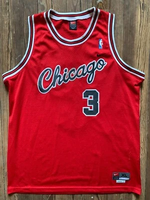 Tyson Chandler Men's XL Nike Swingman Throwback Chicago Bulls NBA Jersey Red - Image 1 of 4