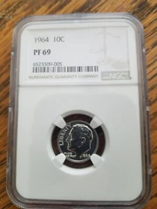 1964 MINT PROOF 10C PF 69 GRADE - Picture 1 of 1