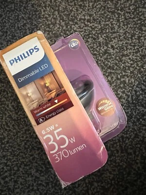 Philips Dimmable LED warm White 35w 380 Lumen - 6.3w GU5.3 12v Lamp Halogen  - Image 1 of 2