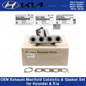 OEM Exhaust Manifold Catalytic & Gasket 3p For Hyundai Elantra Kia Forte Soul - Picture 1 of 5