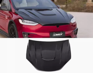Real Carbon Fiber Exterior Front Hood Bonnet Cover For Tesla Model X 2016-2021 - Picture 1 of 6