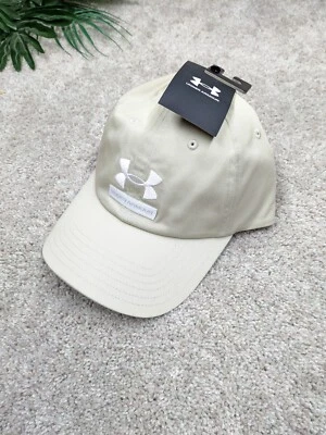 Boné Under Armour Masculino UA Strapback Mistura de Algodão Bege Claro Tamanho Único Novo com etiquetas - Imagem 1 de 4