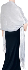 Women'S Pashmina Shawls Wraps Scarf for Evening Dresses Bridal Bridesmaid Weddin - Picture 1 of 12