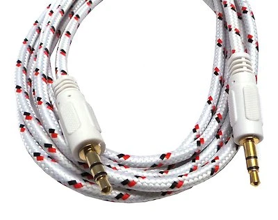 CABLE AUXILIAR AUXILIAR de 3,5 mm macho macho cable de audio estéreo PC iPod MP3 AUDIO PARA AUTOMÓVIL lote Foto 1 de 4