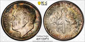 1949 S TONED Roosevelt Dime PCGS MS67 Toning Silver Coin 10C - Picture 1 of 3