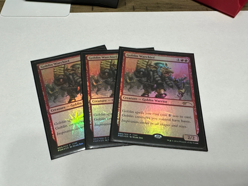 Goblin Warchief FNM 2016 LP/EX (3x) - Image 1 of 1