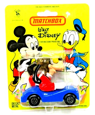 1979 Matchbox Disney GOOFY blue CAR factory sealed blister card - Image 1 of 4
