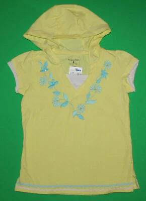 Camiseta com capuz bordada amarela 8 nova com etiquetas remendo de abóbora HELLO SUNSHINE para meninas - Imagem 1 de 3