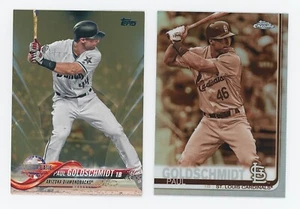 PAUL GOLDSCHMIDT 2018 Topps Gold /2018 and 2019 Chrome Sepia Refractor - Picture 1 of 5