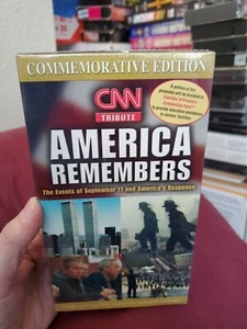 Commerative CNN Tribute: America Remembers VHS 2003 September 11 9/11 2001 SEAL - Picture 1 of 3