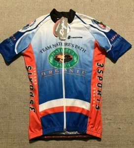 Hincapie Women’s Cycling Jersey XS Blue Shirt 30+ UPF Team Natures Path #E8 - Picture 1 of 10