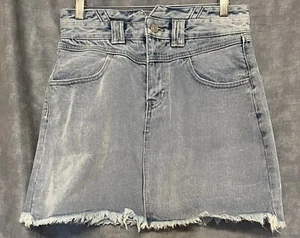 New size medium KanCan Ritu denim skirt light blue high rise M - Picture 1 of 6