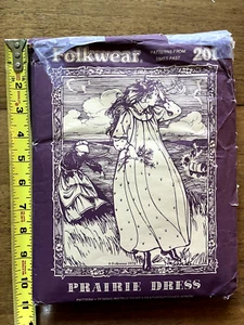 Folkwear 201 Pattern Prairie Dress, Apron Size SML 1978 Vintage UNCUT, Sewing - Picture 1 of 10