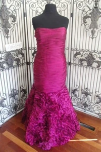 A475 JOVANI 38728 FUSCHIA SZ 18 IVORY $699 WEDDING GOWN DRESS - Picture 1 of 11