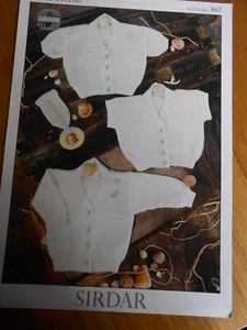 sirdar 3663 dk/ pattern for cardies, waistcoat and medal size 16 + 22 inch chest - Picture 1 of 3