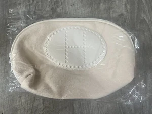 HERMES "H" Canvas Change Coin Purse Small Make-up Pouch Off-White Color - Picture 1 of 10