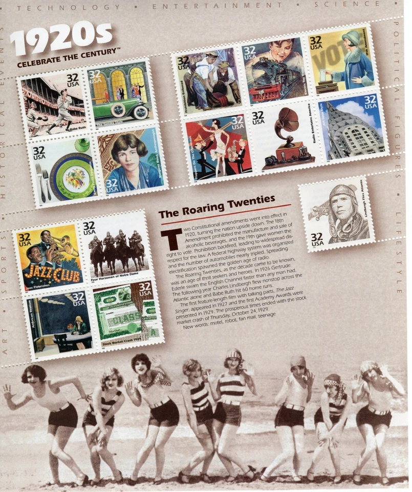 US Scott #3184, Celebrate the Century-1920s, pane of 15, MNH - Image 1 of 1