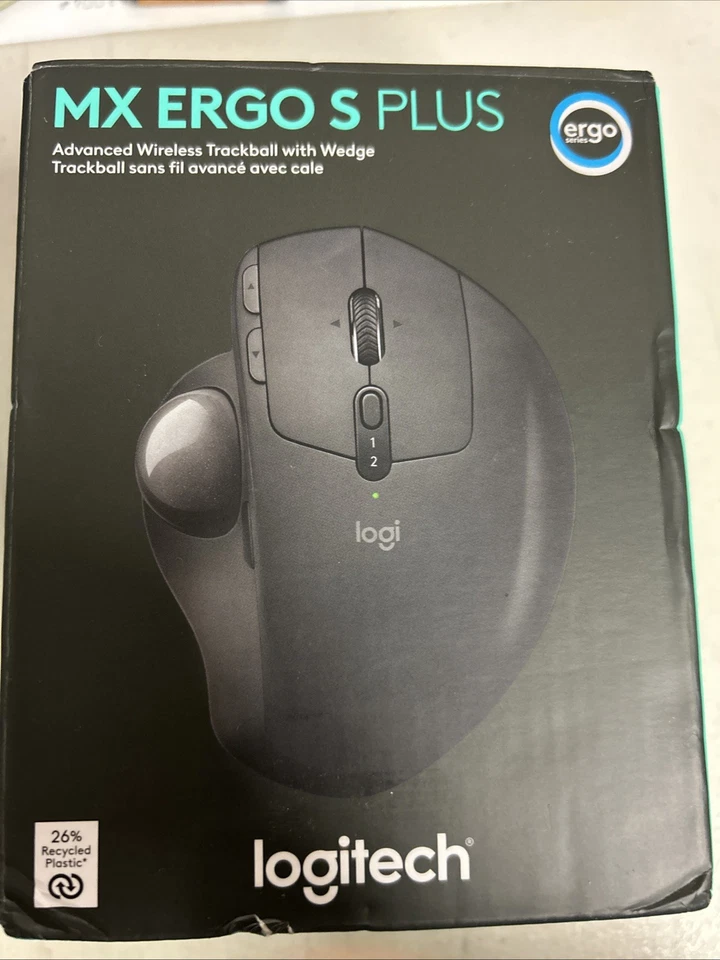 Logitech MX ERGO S PLUS kabellose ergonomische Trackball-Maus - Bild 1 von 1
