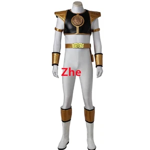 Weißer Ranger Tommy Oliver Dino Rangers Body Outfits Stiefel Cosplay Kostüm - Bild 1 von 16