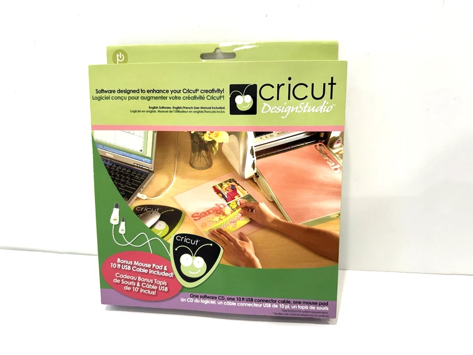 Cricut Design Studio Software 29-0500 Provo Craft 10ft USB Cable & Mouse Pad - Image 1 of 4