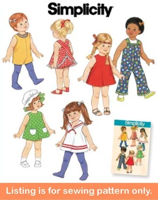 SEWING PATTERN Sew 12" 14" 15" 16" 18" 20" 22" Baby Doll Clothes Fits Bitty 4271 - Image 1 of 3